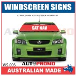 Windscreen Banner - WB008 - SAT NAV